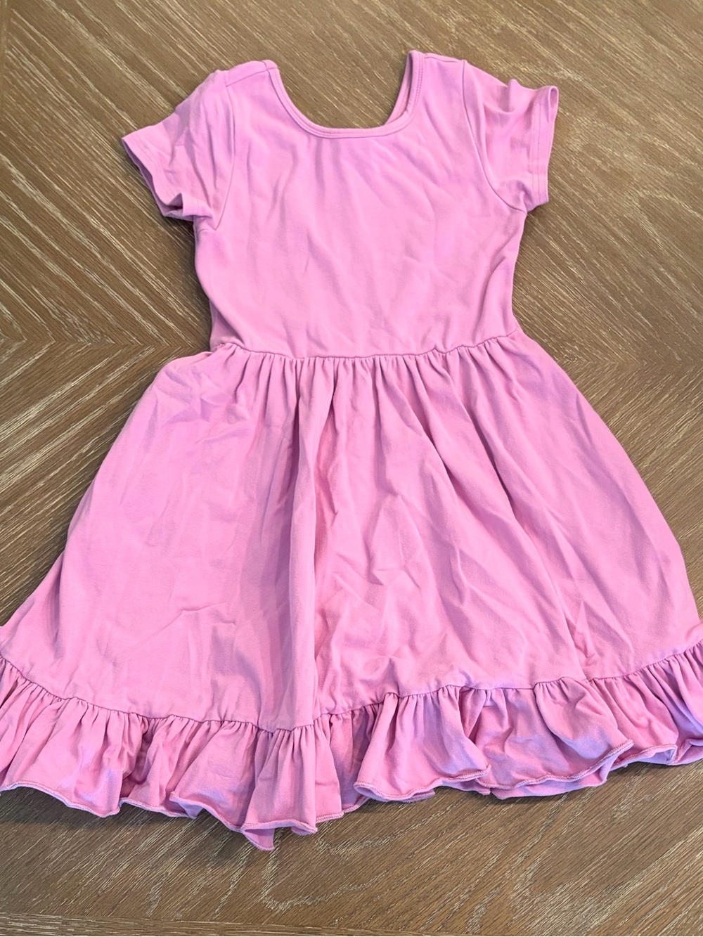 Little Stockings Girlhood Lilac Ruffle Hem Dress